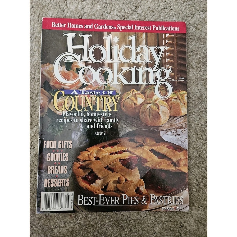 Vintage 1993 Holiday Cooking Better Homes And Gardens agazine‎
